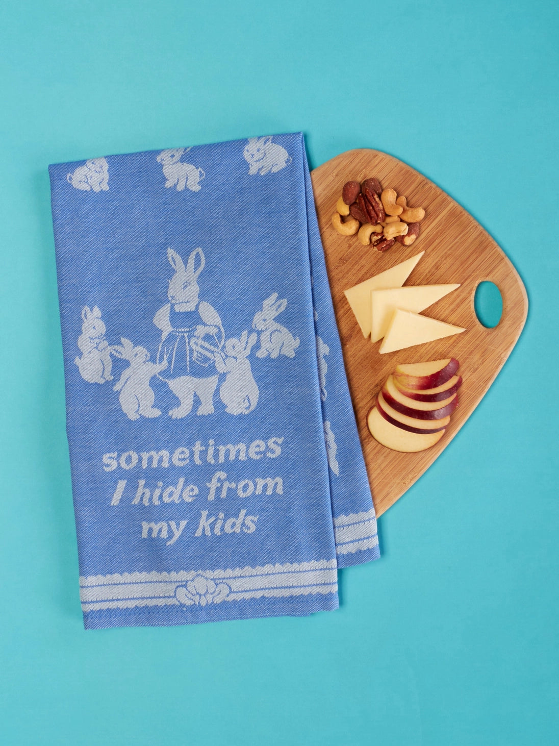 Sometimes I Hide From My Kids | Blue Q Tea Towel