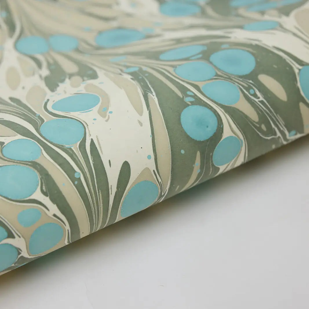 Cosmos Ocean Slate | Paper Mirchi Hand Marbled Wrapping Paper
