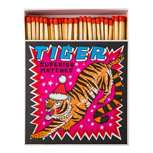 Festive Tiger | Letterpress Print Safety Matches