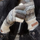 Pachamama Fairtrade Handknitted Wool Gloves | Neutral Greys