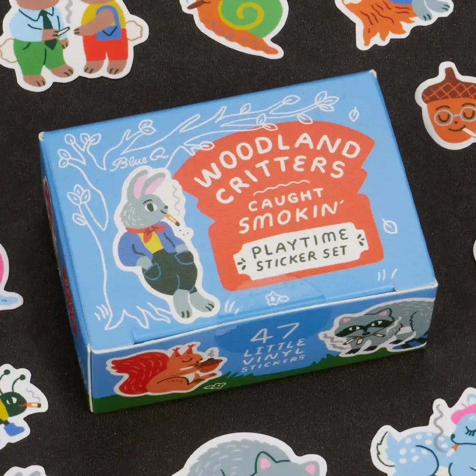 Woodland Critters Caught Smokin’ | Blue Q Sticker Set