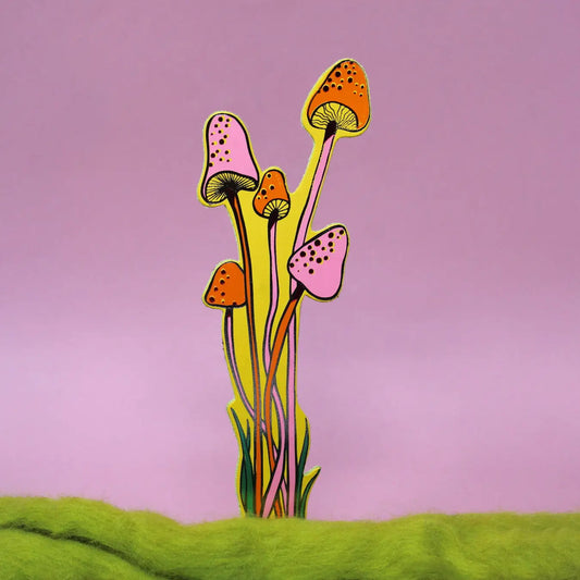 Mushrooms | Leather Bookmark