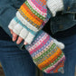Pachamama Fairtrade Villarica Pastel Stripe | Wool Convertible Mittens