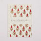 Buti Scarlet Block Print | Greeting Card