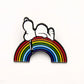 Snoopy Good Vibes Rainbow | Peanuts Enamel Pin Badge