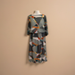 1980’s Geometric Print Batwing Sleeve Dress | Vintage