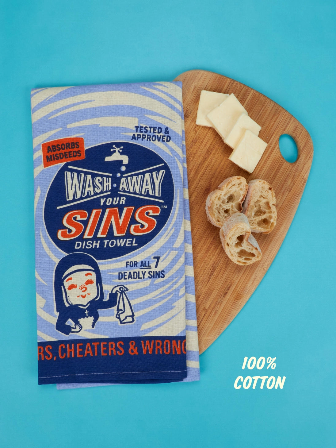 Wash Away Your Sins | Blue Q Tea Towel