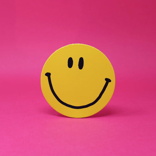 Happy Face | Leather Coaster