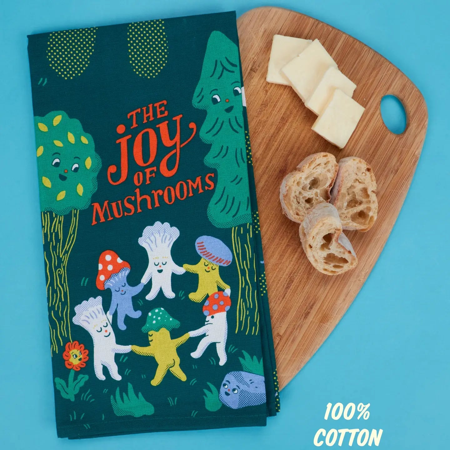 The Joy Of Mushrooms | Blue Q Tea Towel