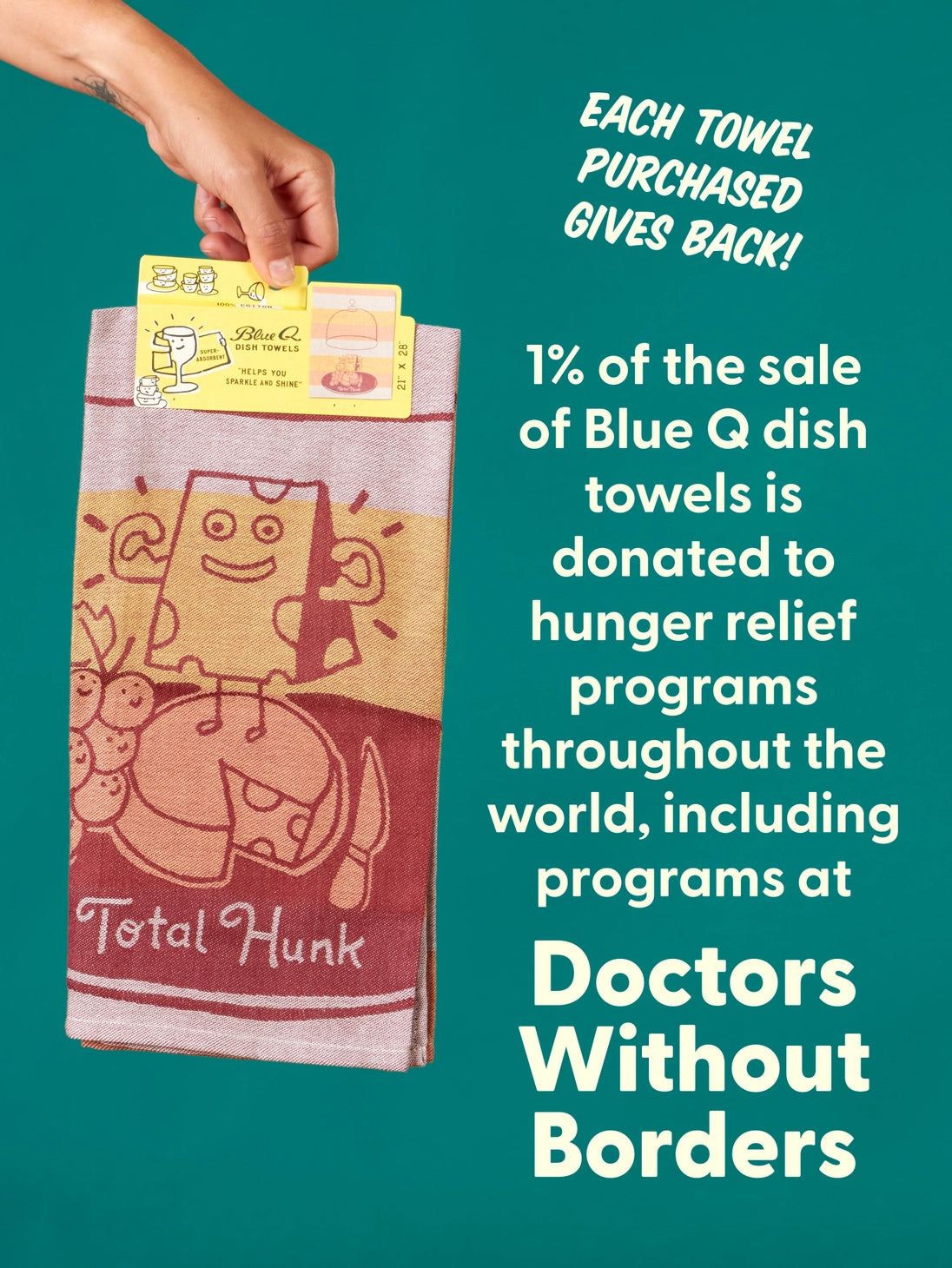 Total Hunk | Blue Q Tea Towel