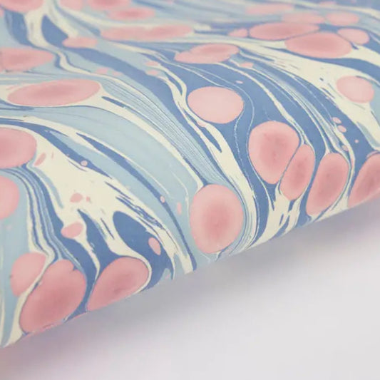 Cosmos Hydrangea | Paper Mirchi Hand Marbled Wrapping Paper