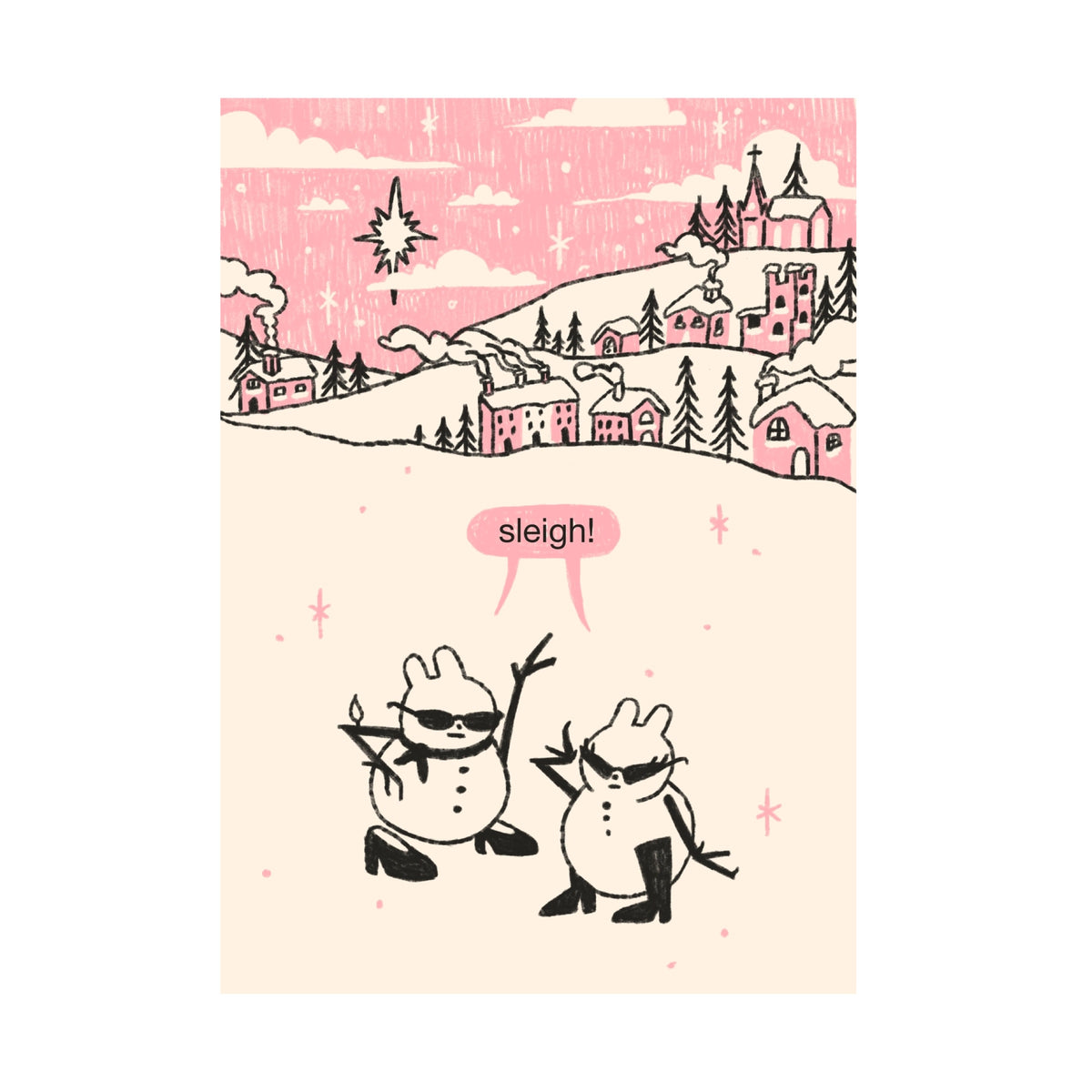 Sleigh! | Clarice Tudor Christmas Card
