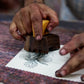 Kamal Coral Block Print | Greeting Card