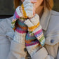 Pachamama Fairtrade Villarica Pastel Stripe | Wool Convertible Mittens