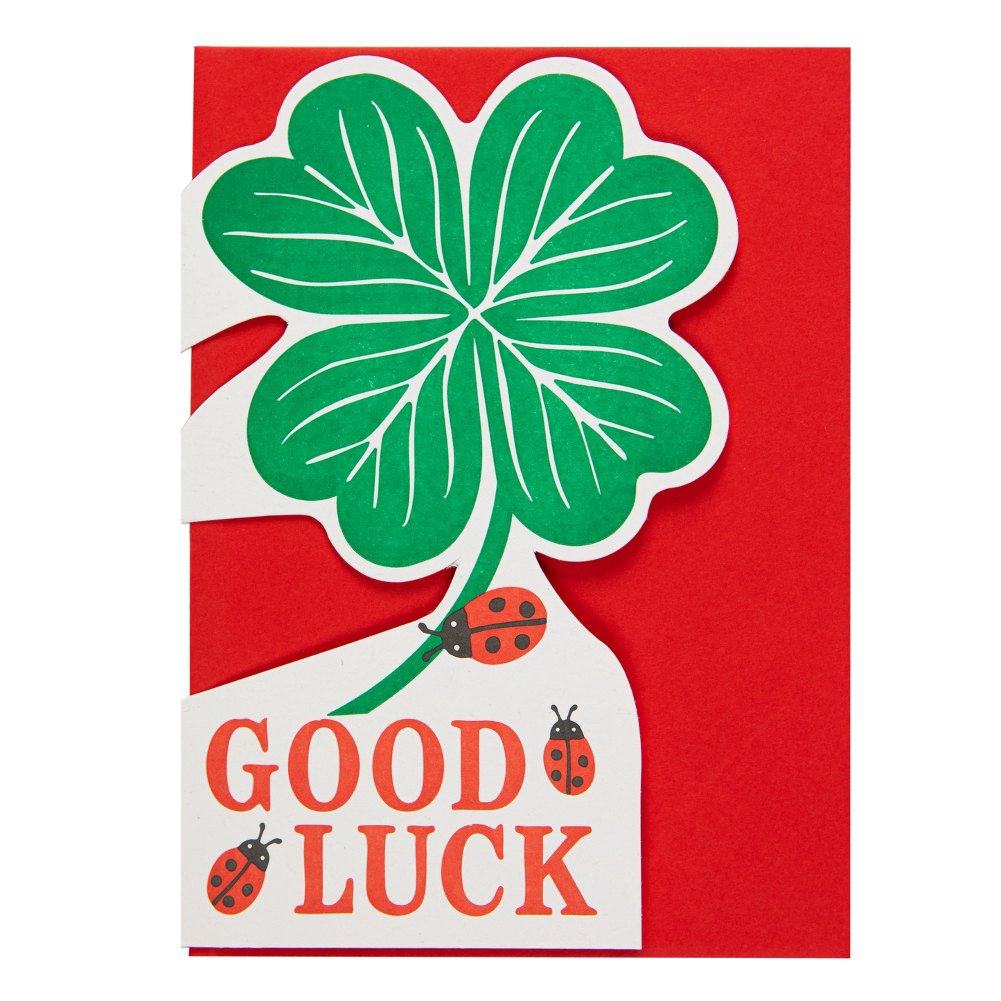 Good Luck Clover | Letterpress Greeting Card