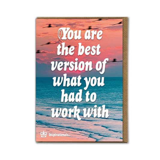 Modern Toss Best Version Funny Greeting Card 