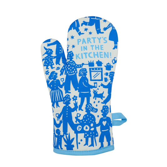The Party’s In The Kitchen Printed Peanut Design | Blue Q Oven Mitt