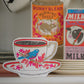 Birdy Teacup  | Letterpress Greeting Card