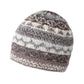 Pachamama Fairtrade Fairisle Style Handknitted Wool Beanie Hat | Neutral Greys