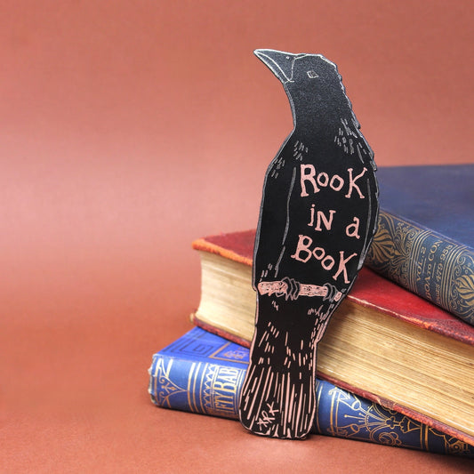 Rook In A Book | Leather Bookmark