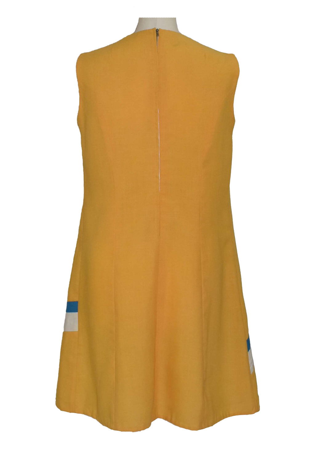 1970’s Yellow Colour Block Detail Shift Dress | Vintage
