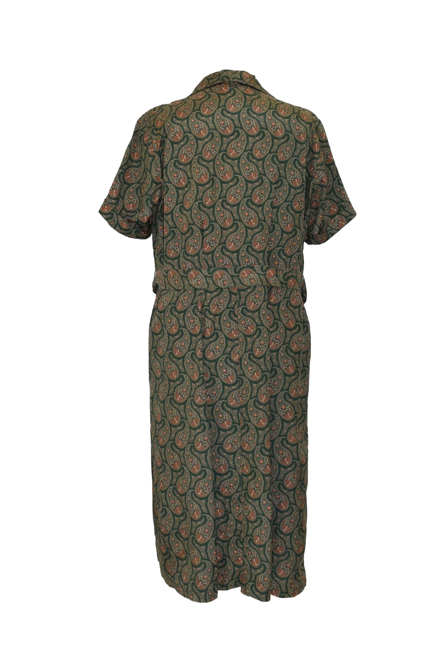 1940’s Green Paisley Print Day Dress | Vintage