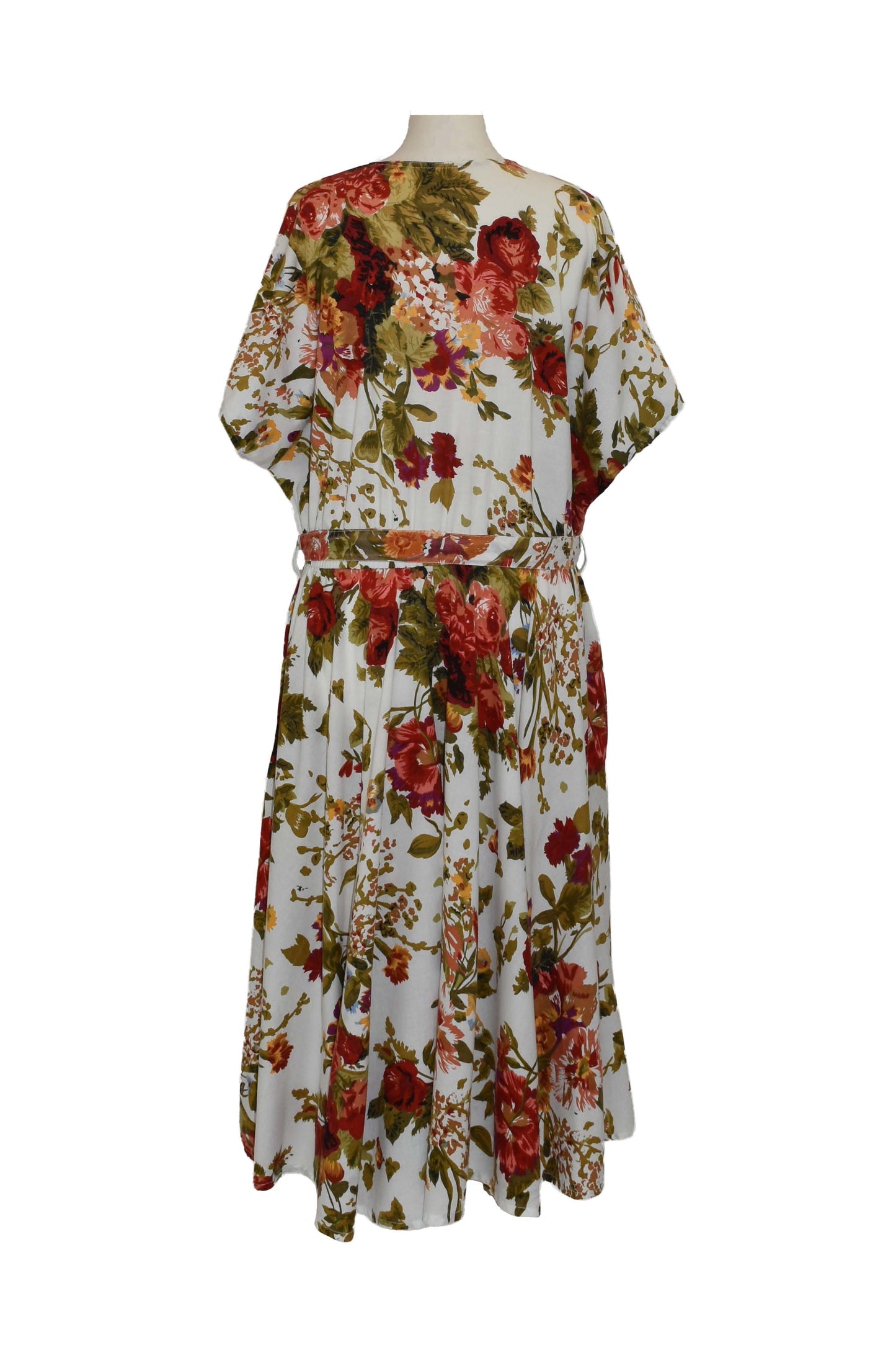 1980’s Floral Cotton Belted Dress | Vintage