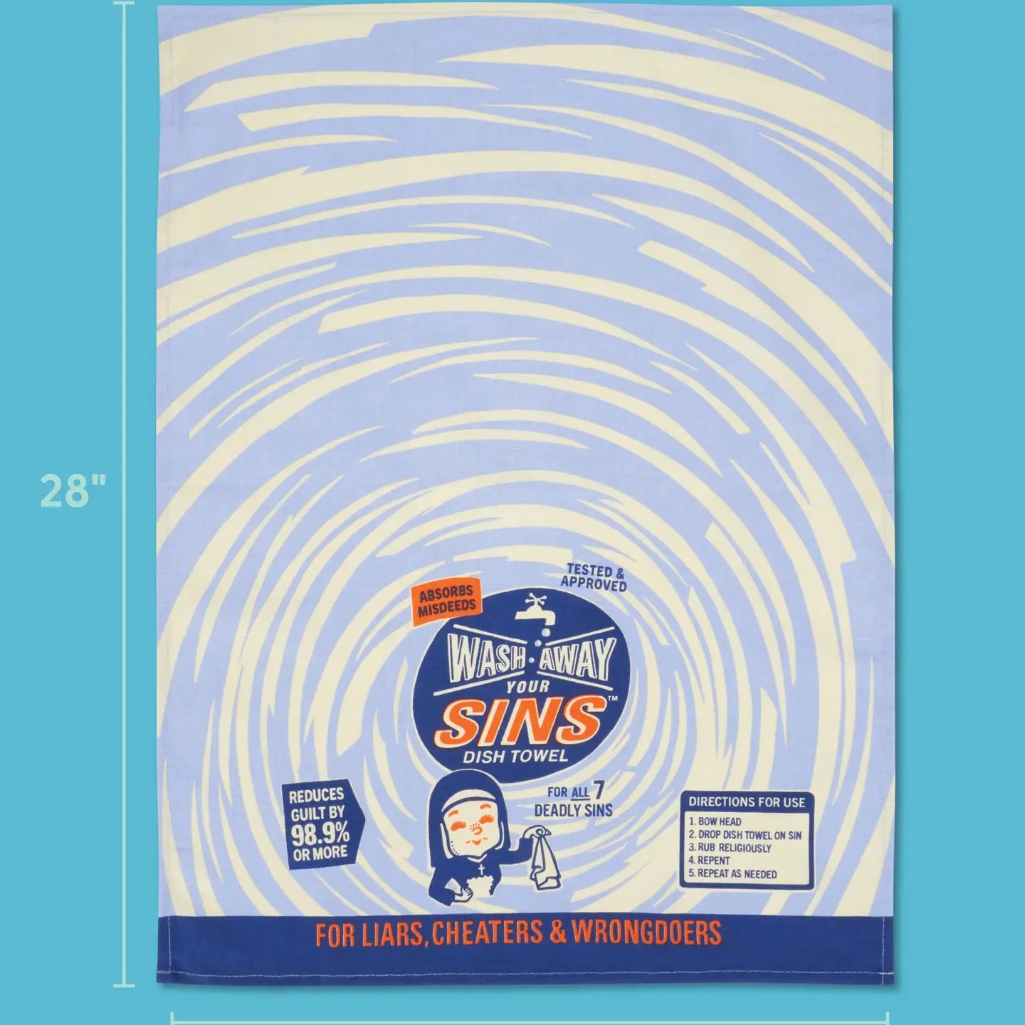 Wash Away Your Sins | Blue Q Tea Towel