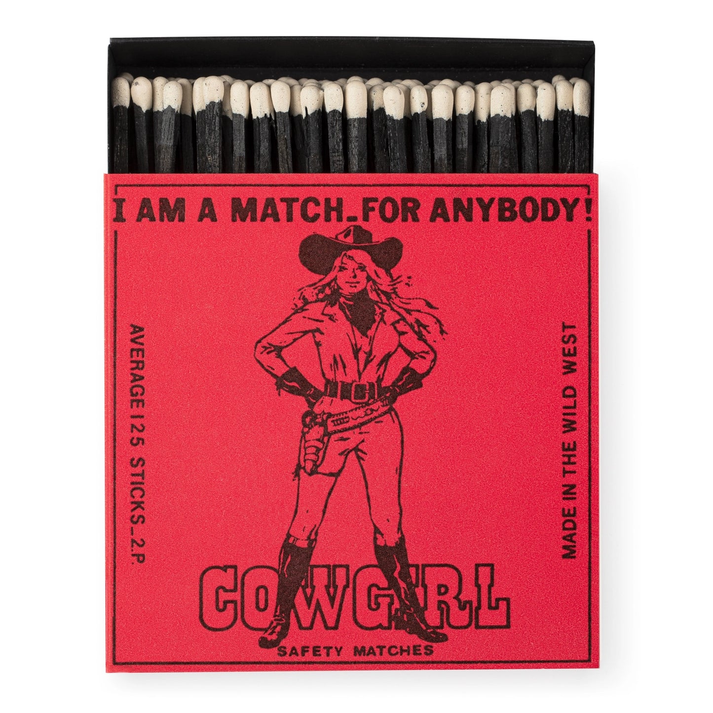 Cowgirl | Letterpress Print Safety Matches