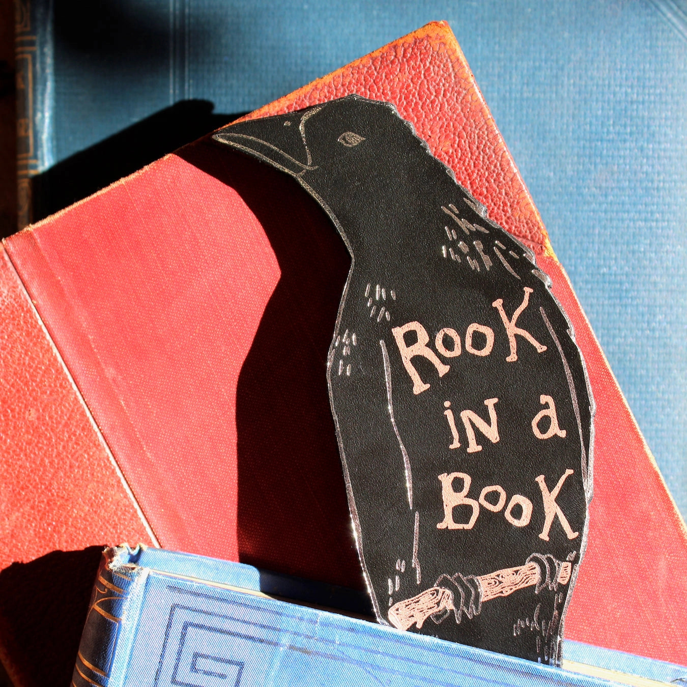 Rook In A Book | Leather Bookmark