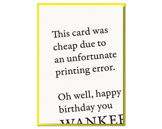 Printing Error | Greeting Card