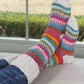 Pachamama Fairtrade Villarica Pastel Stripe | Long Wool Socks