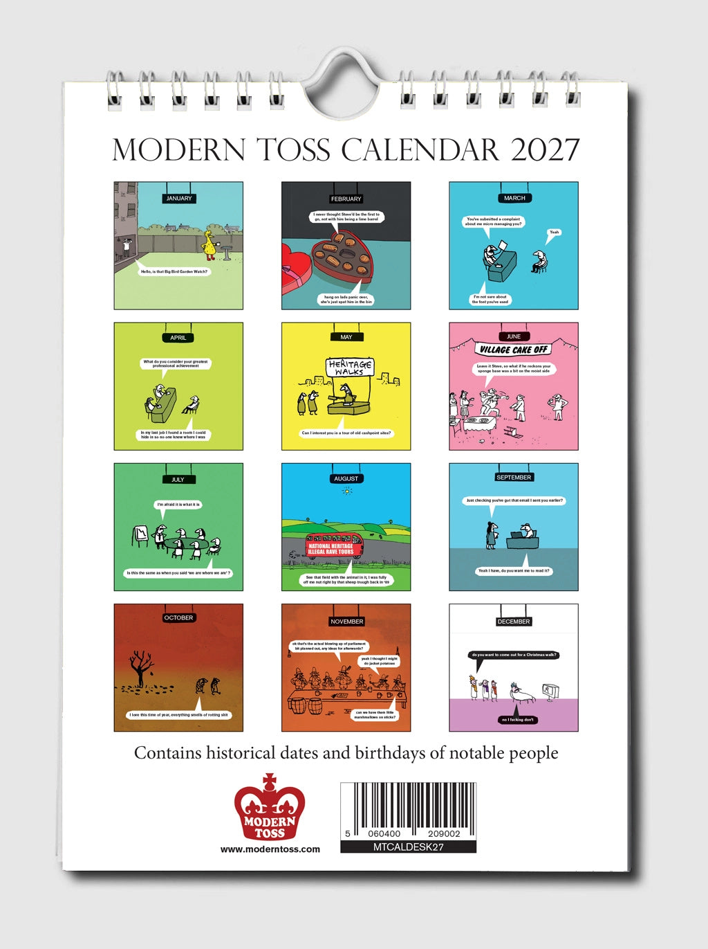 Official Modern Toss | 2027 Desk Calendar