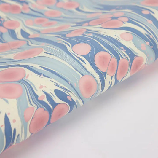 Cosmos Hydrangea | Paper Mirchi Hand Marbled Wrapping Paper