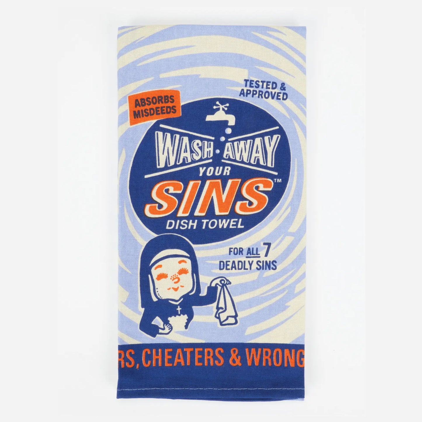 Wash Away Your Sins | Blue Q Tea Towel