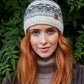 Pachamama Fairtrade Fairisle Style Handknitted Wool Beanie Hat | Neutral Greys