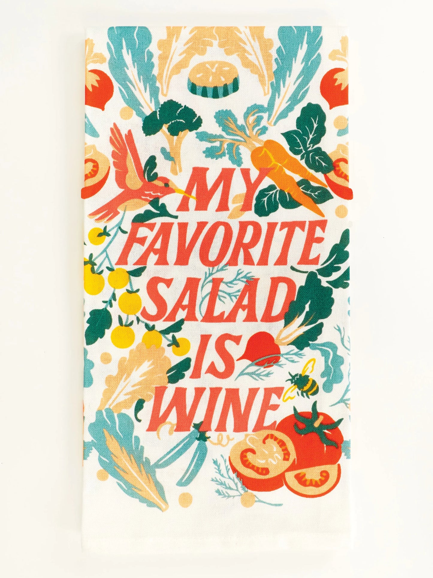 My Favorite Salad Is Wine | Blue Q Tea Towel