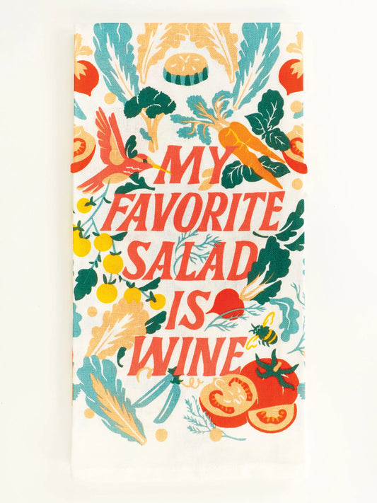 My Favorite Salad Is Wine | Blue Q Tea Towel