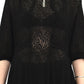 1940’s Black Burnout Lace Dress | Vintage