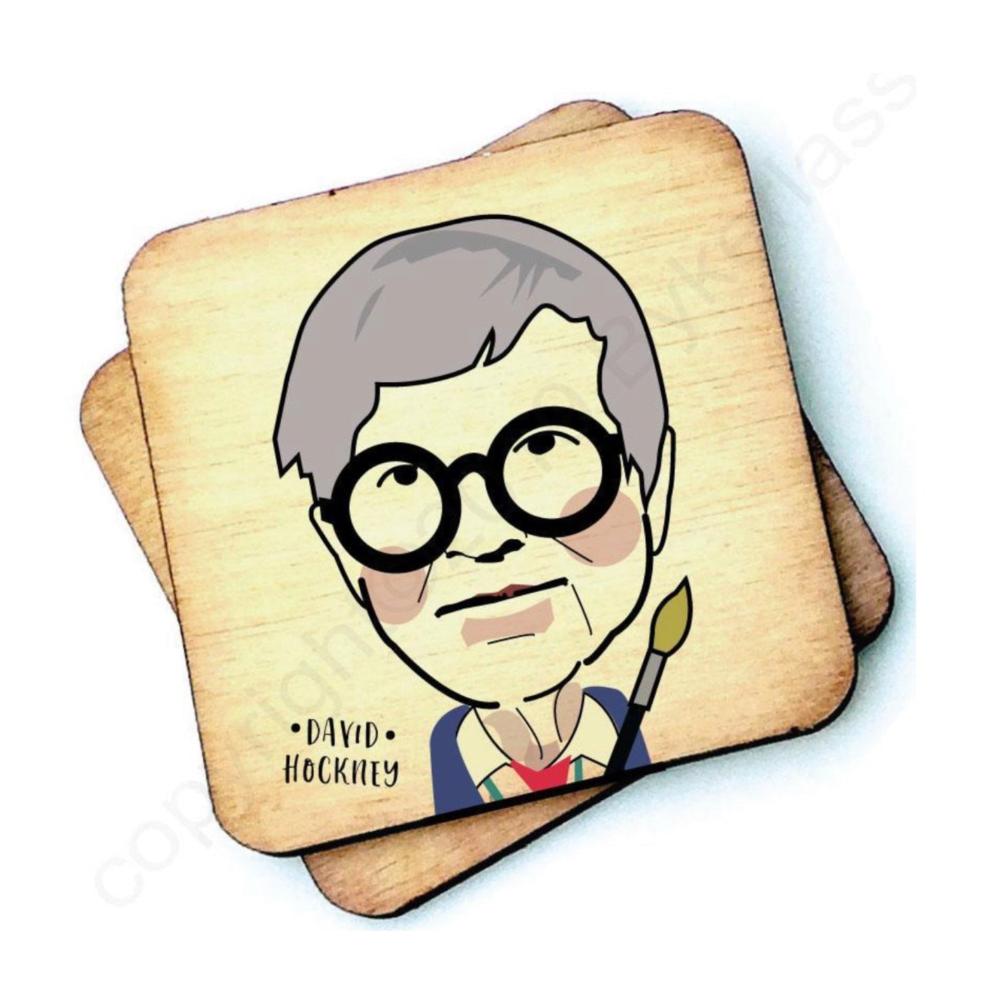 David Hockney | Wooden Coaster