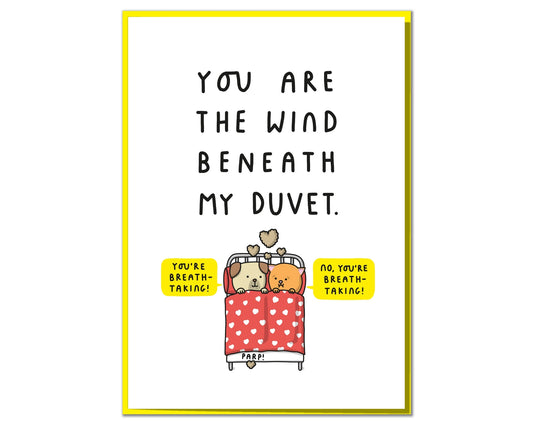 The Wind Beneath My Duvet | Greeting Card