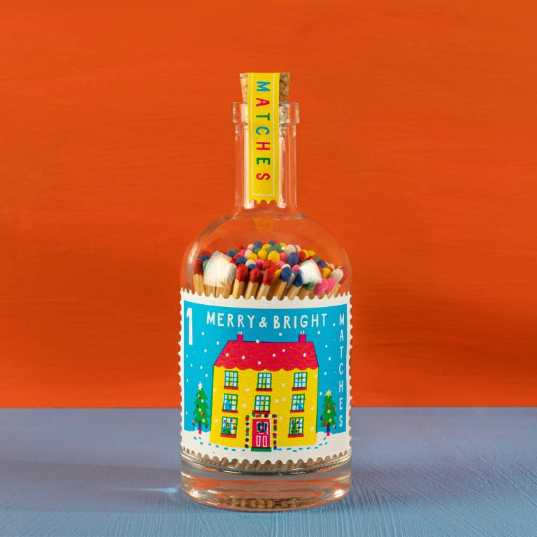Merry And Bright | Christmas Match Bottle