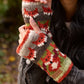 Pachamama skulk of foxes wool gloves. Fairtrade knitwear.