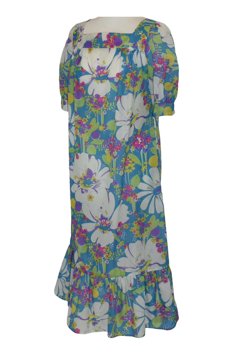 1970’s Flower Power Frill Hem Dress | Vintage