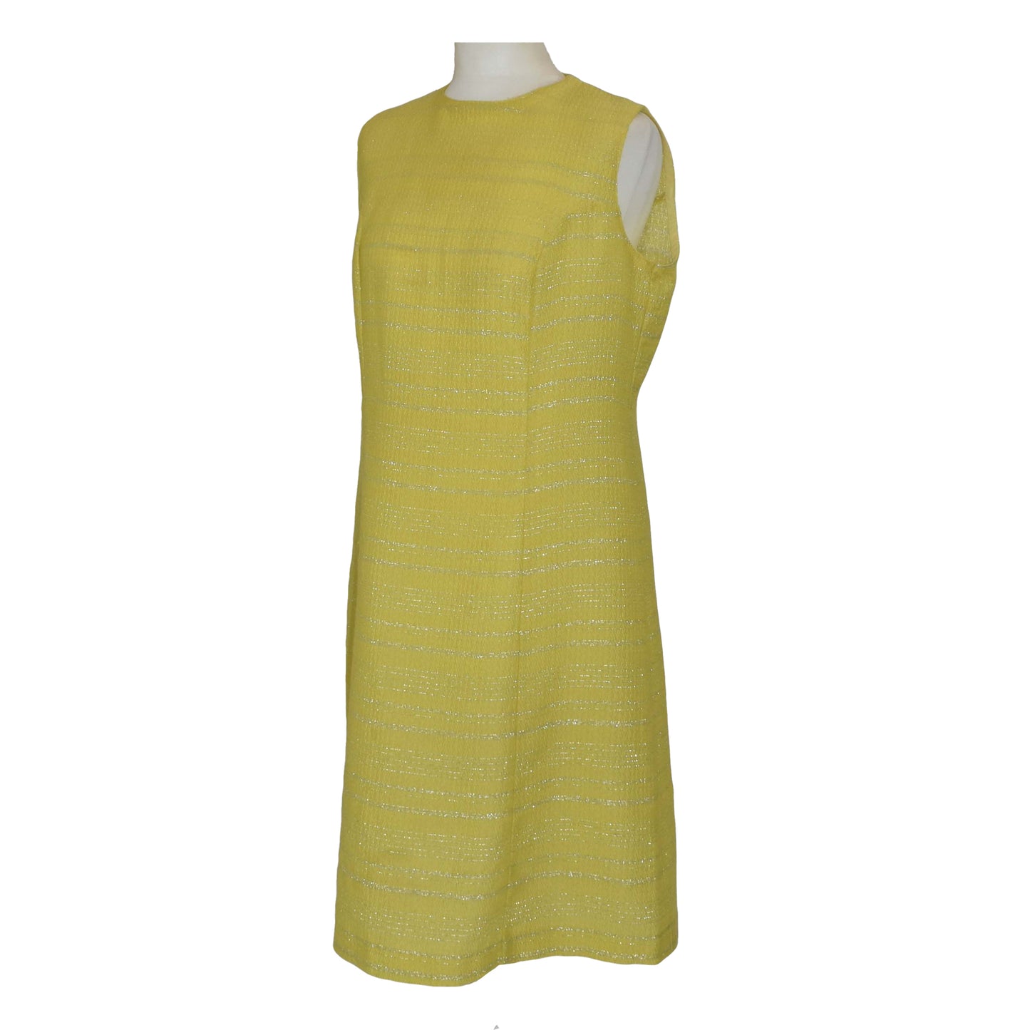 1960’s Yellow Lurex Blend Shift Dress | Vintage