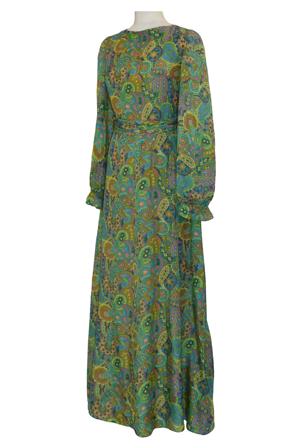 1970’s Psychedelic Paisley Print Maxi Dress | Vintage