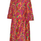 1970’s Bright Pink Paisley Print Dress | Vintage