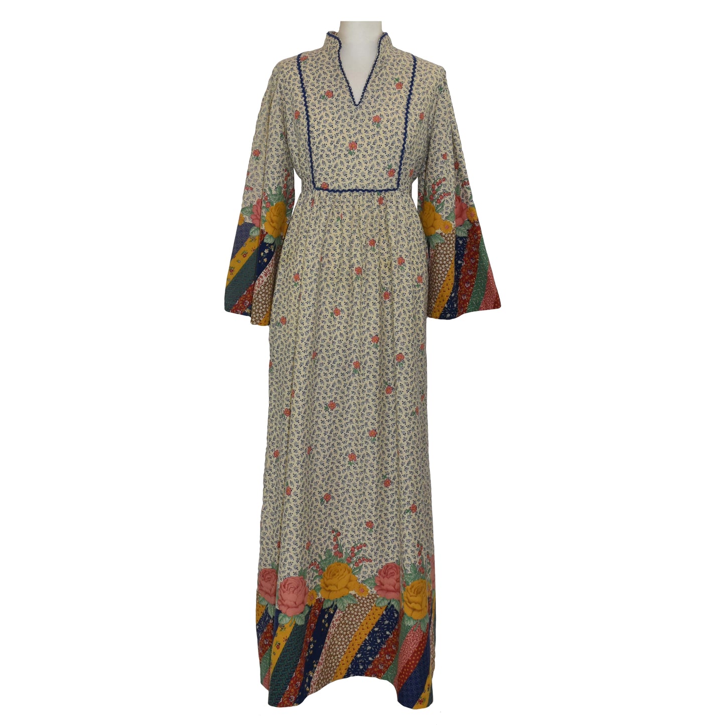 JC Penney Loungewear 1970’s Cotton Maxi Dress Cover Up | Vintage