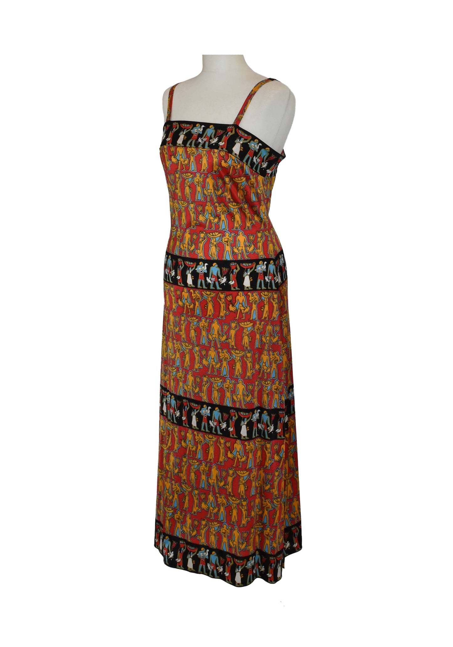 1990’s Egyptian Hieroglyphic Print Slip Dress | Vintage