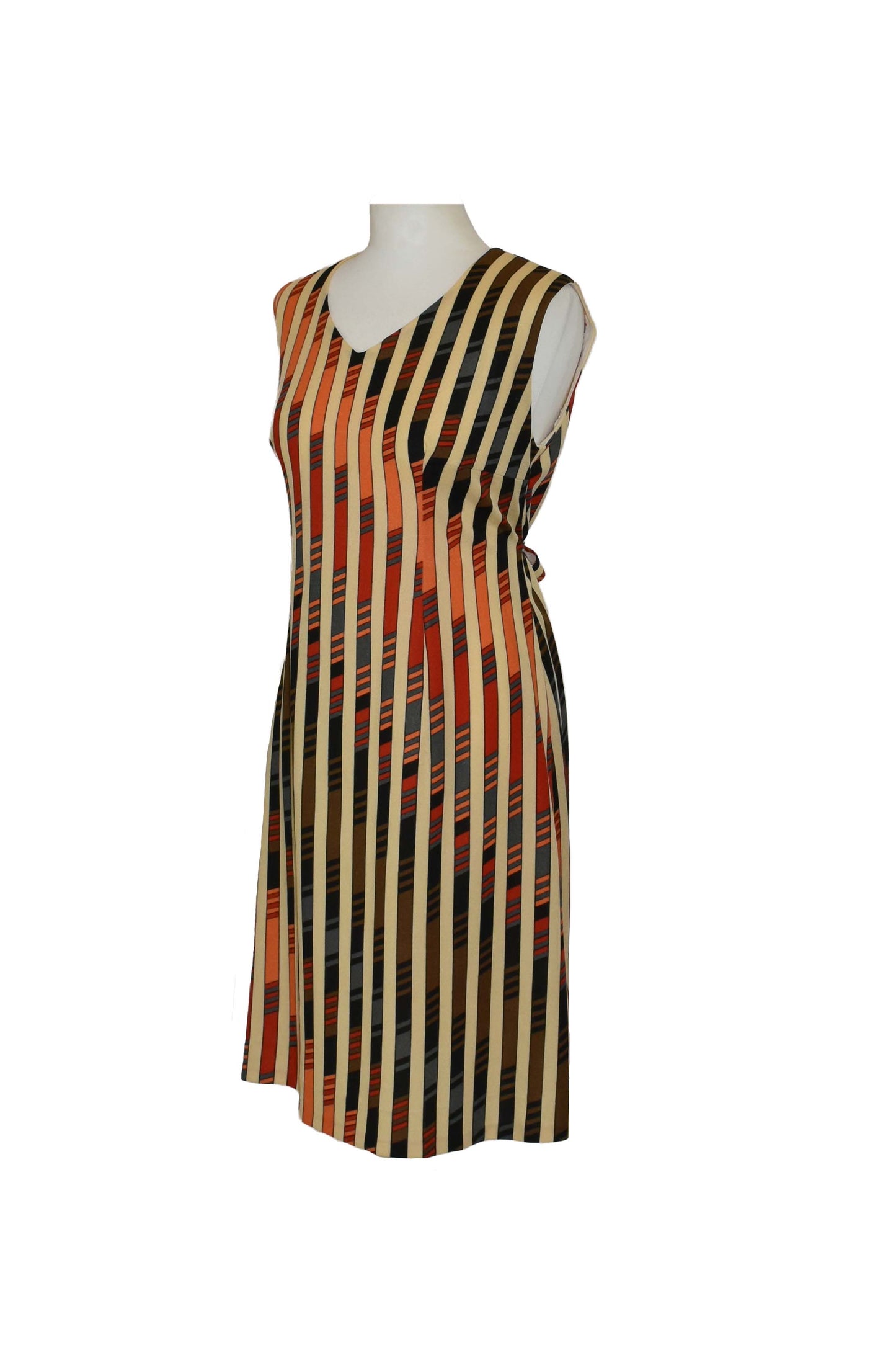 1980’s Geometric Graphic Print Belted Shift Dress | Vintage